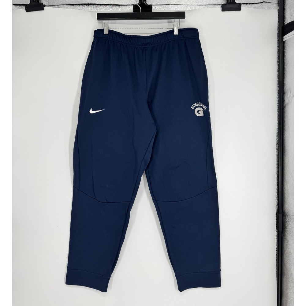 Nike Dri Fit Georgetown Hoyas Sweatpants Mens 2XL Navy Blue Athletic Drawstring